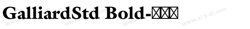 GalliardStd Bold字体转换